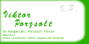 viktor porzsolt business card